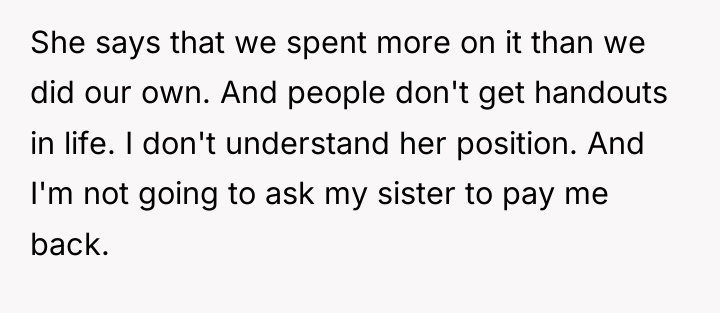 She says that we spent more on it than we...