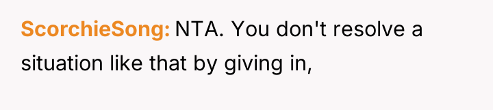ScorchieSong NTA. You don't resolve a situation like that by...