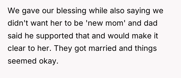 We gave our blessing while also saying we didn't want...