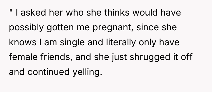 " I asked her who she thinks would have possibly...