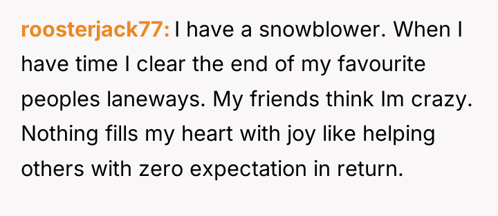 roosterjack77 I have a snowblower. When I have time I...