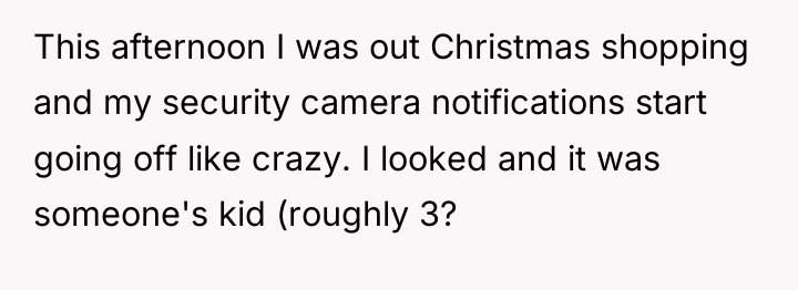 This afternoon I was out Christmas shopping and my security...