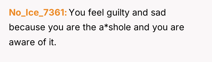 No_Ice_7361 You feel guilty and sad because you are the...