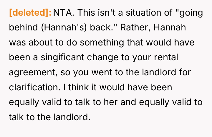 [deleted] NTA. This isn't a situation of "going behind (Hannah's)...