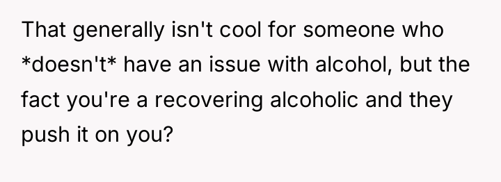 That generally isn't cool for someone who *doesn't* have an...