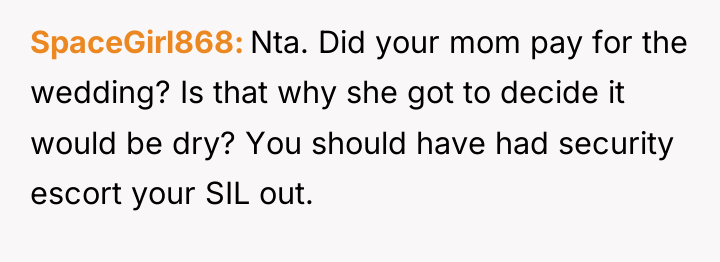 SpaceGirl868 Nta. Did your mom pay for the wedding? Is...