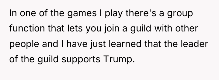 In one of the games I play there's a group...