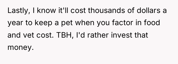Lastly, I know it'll cost thousands of dollars a year...