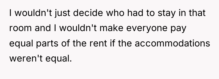 I wouldn't just decide who had to stay in that...
