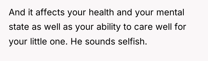And it affects your health and your mental state as...