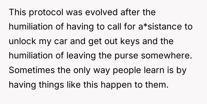 This protocol was evolved after the humiliation of having to...