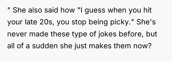 " She also said how "I guess when you hit...