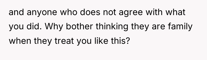 and anyone who does not agree with what you did....
