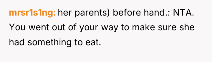 mrsr1s1ng her parents) before hand.: NTA. You went out of...
