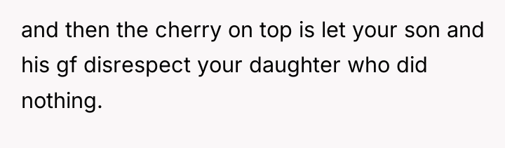 and then the cherry on top is let your son...