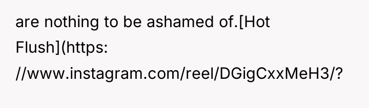 are nothing to be ashamed of.[Hot Flush](https: //www.instagram.com/reel/DGigCxxMeH3/?