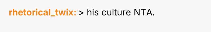 rhetorical_twix > his culture NTA.
