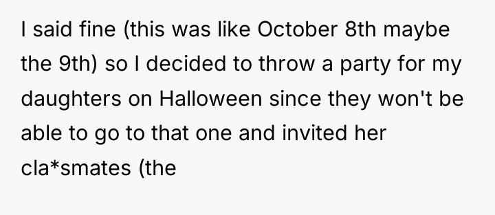 I said fine (this was like October 8th maybe the...