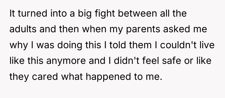It turned into a big fight between all the adults...