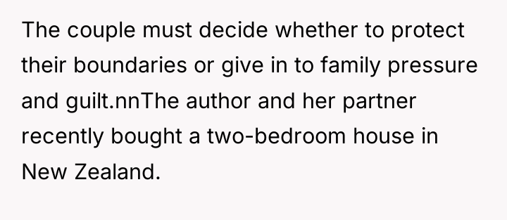 The couple must decide whether to protect their boundaries or...
