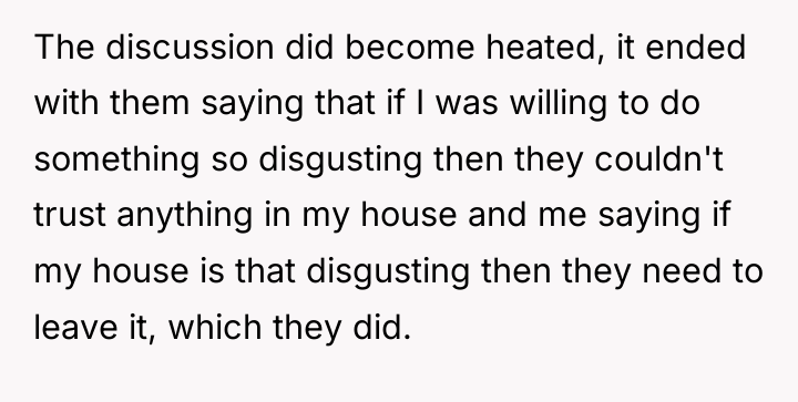 The discussion did become heated, it ended with them saying...
