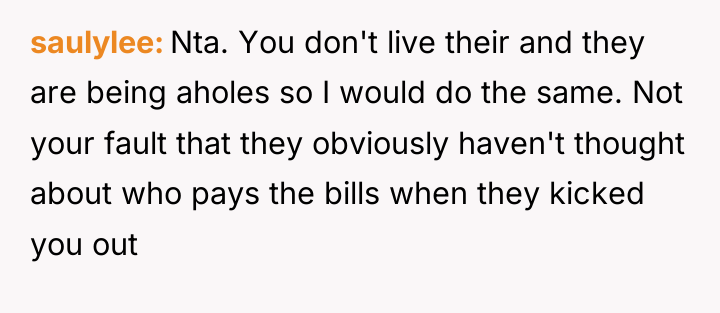 saulylee Nta. You don't live their and they are being...