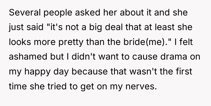 Several people asked her about it and she just said...