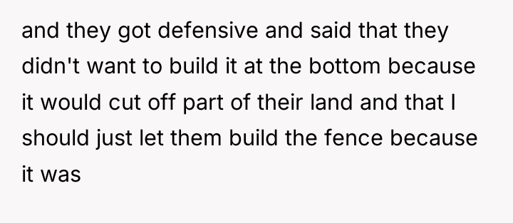 and they got defensive and said that they didn't want...