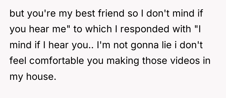 but you're my best friend so I don't mind if...