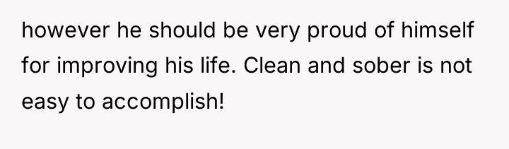 however he should be very proud of himself for improving...