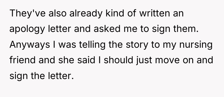 They've also already kind of written an apology letter and...