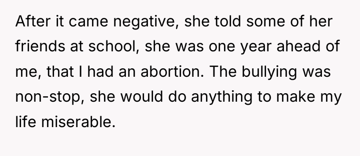After it came negative, she told some of her friends...