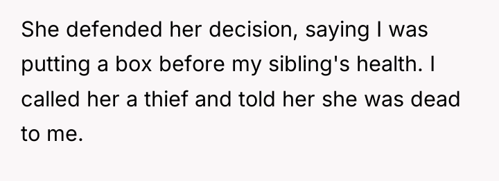 She defended her decision, saying I was putting a box...