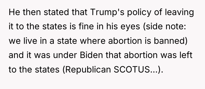 He then stated that Trump's policy of leaving it to...