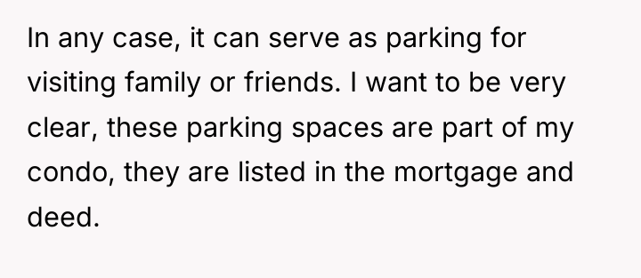 In any case, it can serve as parking for visiting...
