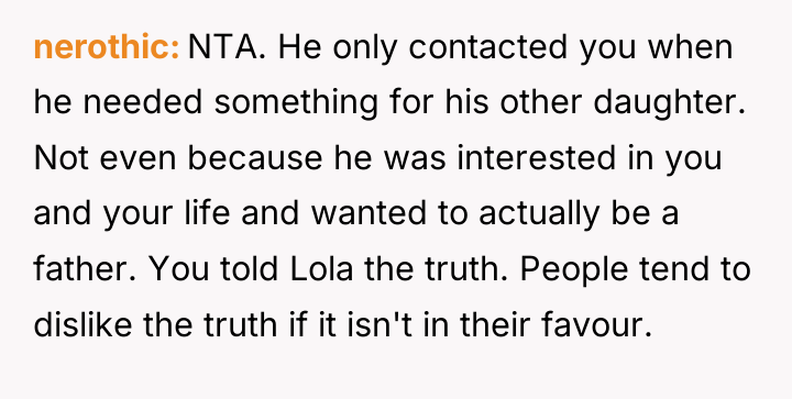 nerothic NTA. He only contacted you when he needed something...