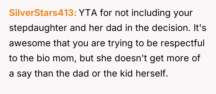 SilverStars413 YTA for not including your stepdaughter and her dad...