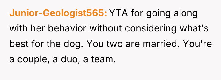 Junior-Geologist565 YTA for going along with her behavior without considering...