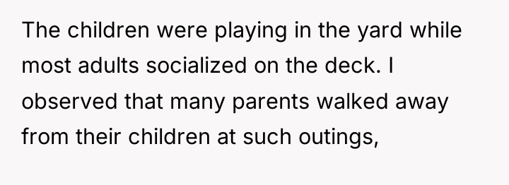 The children were playing in the yard while most adults...