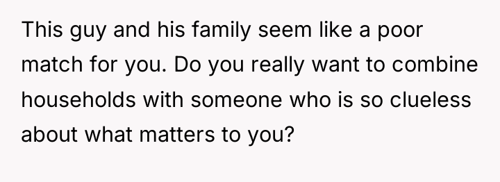 This guy and his family seem like a poor match...
