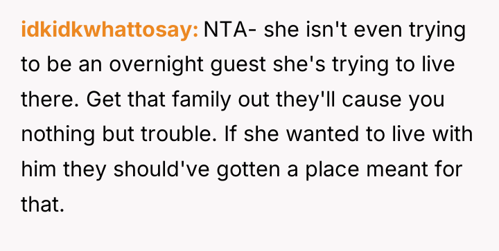 idkidkwhattosay NTA- she isn't even trying to be an overnight...
