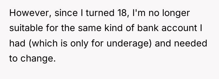 However, since I turned 18, I'm no longer suitable for...