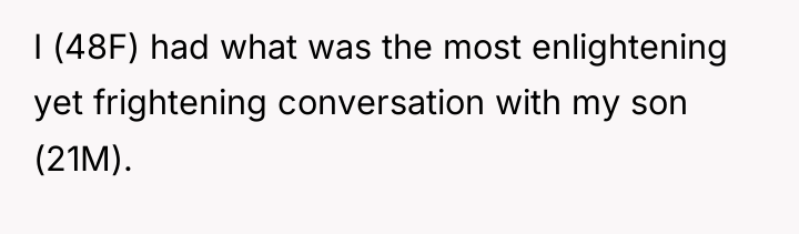 I (48F) had what was the most enlightening yet frightening...