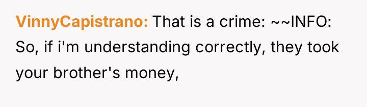 VinnyCapistrano That is a crime: ~~INFO: So, if i'm understanding...