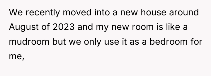 We recently moved into a new house around August of...