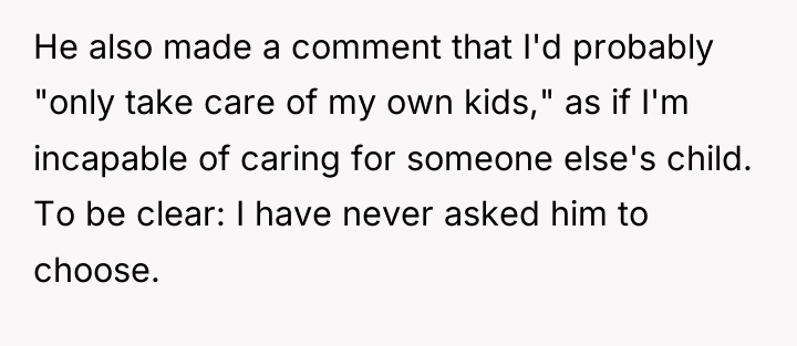 He also made a comment that I'd probably "only take...