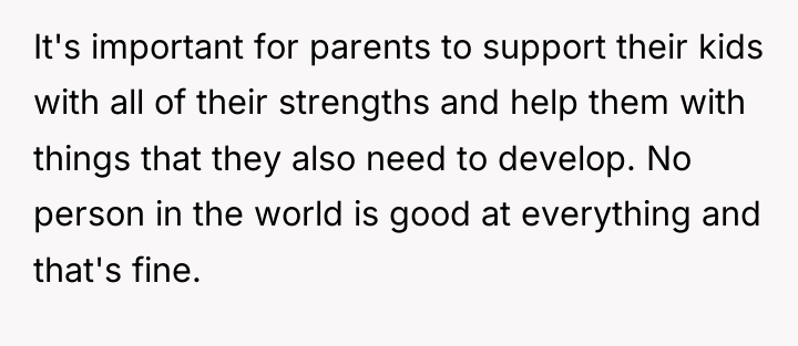 It's important for parents to support their kids with all...