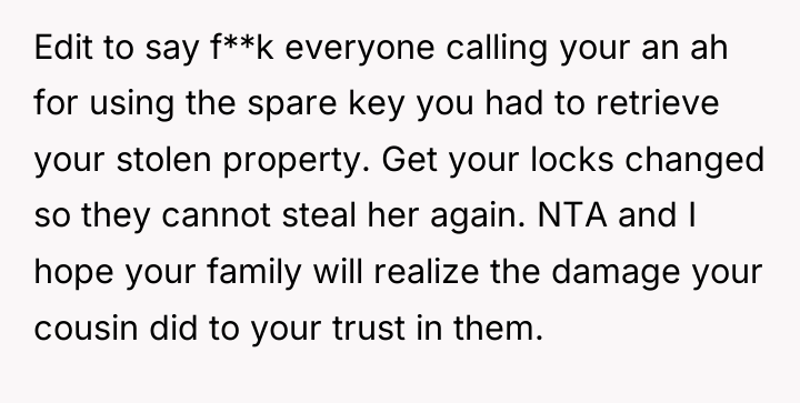 Edit to say f**k everyone calling your an ah for...