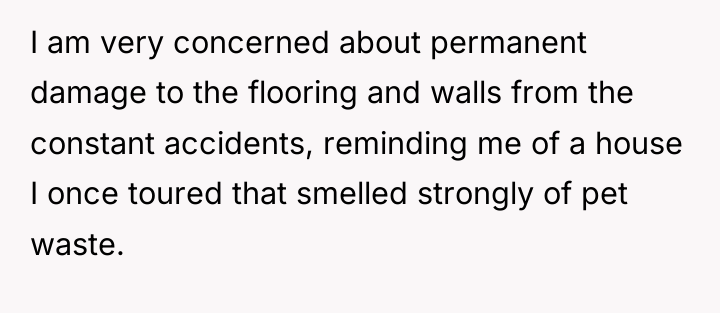 I am very concerned about permanent damage to the flooring...
