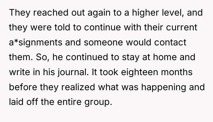 They reached out again to a higher level, and they...